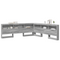 vidaXL Storage Headboard with Shelf Grey sonoma 200 cm Engineered wood