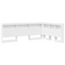 vidaXL Storage Headboard with Shelf with Headboard with Storage White 120 cm Engineered wood