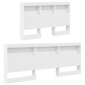 vidaXL Storage Headboard with Shelf with Headboard with Storage White 120 cm Engineered wood