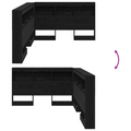 vidaXL Storage Headboard with Shelf Black oak 120 cm Engineered wood