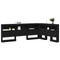 vidaXL Storage Headboard with Shelf Black oak 120 cm Engineered wood