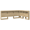 vidaXL Storage Headboard with Shelf Sonoma oak 120 cm Engineered wood