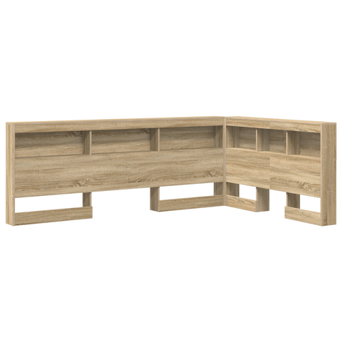 vidaXL Storage Headboard with Shelf Sonoma oak 120 cm Engineered wood