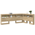 vidaXL Storage Headboard with Shelf Sonoma oak 120 cm Engineered wood
