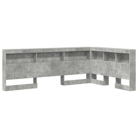 vidaXL Storage Headboard Concrete grey 120 cm Engineered wood