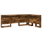 vidaXL Storage Headboard with Shelf Smoked oak 120 cm Engineered wood