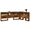 vidaXL Storage Headboard with Shelf Smoked oak 120 cm Engineered wood