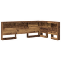 vidaXL Storage Headboard with Shelf Old wood 120 cm Engineered wood