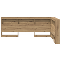 vidaXL Storage Headboard with Shelf Artisan oak 120 cm Engineered wood