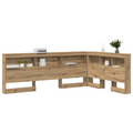 vidaXL Storage Headboard with Shelf Artisan oak 120 cm Engineered wood