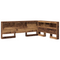 vidaXL Storage Headboard with Shelf Old wood 140 cm Engineered wood