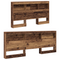 vidaXL Storage Headboard with Shelf Old wood 140 cm Engineered wood