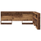 vidaXL Storage Headboard with Shelf Old wood 140 cm Engineered wood