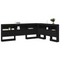 vidaXL Storage Headboard with Shelf Black oak 150 cm Engineered wood