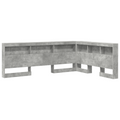 vidaXL Storage Headboard with Shelf with Headboard with Storage Concrete grey 150 cm Melamine