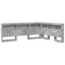 vidaXL Storage Headboard with Shelf with Headboard with Storage Concrete grey 150 cm Melamine