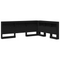 vidaXL Storage Headboard with Shelf Black oak 160 cm Engineered wood