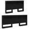 vidaXL Storage Headboard with Shelf Black oak 160 cm Engineered wood