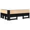 vidaXL Storage Headboard with Shelf Black oak 160 cm Engineered wood