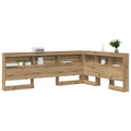 vidaXL Storage Headboard with Shelf Artisan oak 160 cm Engineered wood