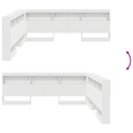 vidaXL Storage Headboard with Shelf with Headboard with Storage White 180 cm Engineered wood