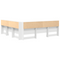 vidaXL Storage Headboard with Shelf with Headboard with Storage White 180 cm Engineered wood