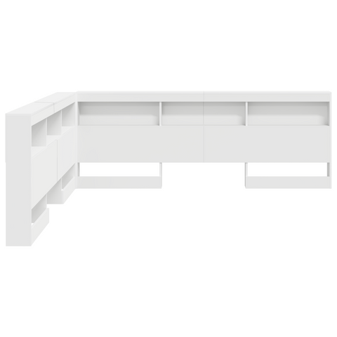 vidaXL Storage Headboard with Shelf with Headboard with Storage White 180 cm Engineered wood