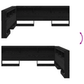 vidaXL Storage Headboard with Shelf Black oak 180 cm Engineered wood