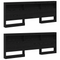 vidaXL Storage Headboard with Shelf Black oak 180 cm Engineered wood