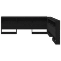 vidaXL Storage Headboard with Shelf Black oak 180 cm Engineered wood