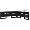 vidaXL Storage Headboard with Shelf Black oak 180 cm Engineered wood