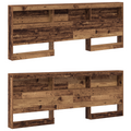 vidaXL Storage Headboard with Shelf Old wood 180 cm Engineered wood