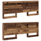 vidaXL Storage Headboard with Shelf Old wood 180 cm Engineered wood