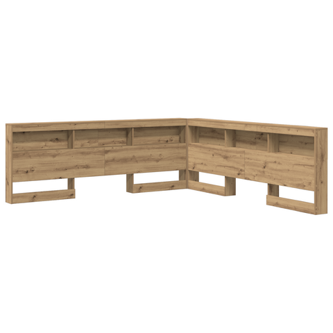 vidaXL Storage Headboard with Shelf Artisan oak 180 cm Engineered wood