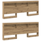 vidaXL Storage Headboard with Shelf Artisan oak 180 cm Engineered wood