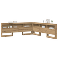 vidaXL Storage Headboard with Shelf Artisan oak 180 cm Engineered wood
