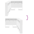 vidaXL Storage Headboard with Shelf with Headboard with Storage White 90 cm Engineered wood