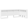 vidaXL Storage Headboard with Shelf with Headboard with Storage White 90 cm Engineered wood