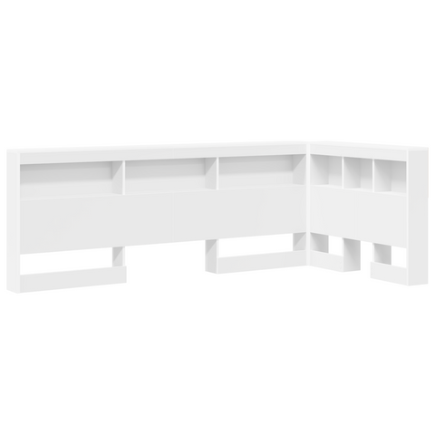 vidaXL Storage Headboard with Shelf with Headboard with Storage White 90 cm Engineered wood