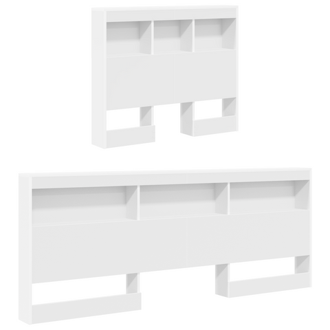vidaXL Storage Headboard with Shelf with Headboard with Storage White 90 cm Engineered wood