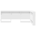 vidaXL Storage Headboard with Shelf with Headboard with Storage White 90 cm Engineered wood