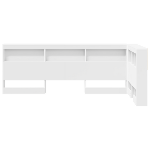vidaXL Storage Headboard with Shelf with Headboard with Storage White 90 cm Engineered wood