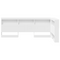 vidaXL Storage Headboard with Shelf with Headboard with Storage White 90 cm Engineered wood