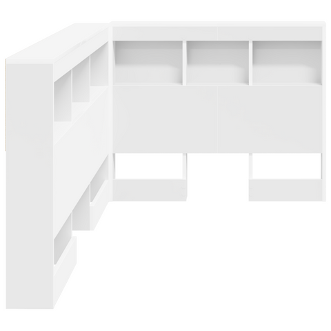 vidaXL Storage Headboard with Shelf with Headboard with Storage White 90 cm Engineered wood