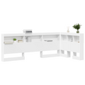 vidaXL Storage Headboard with Shelf with Headboard with Storage White 90 cm Engineered wood