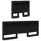 vidaXL Storage Headboard with Shelf Black oak 90 cm Engineered wood