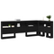 vidaXL Storage Headboard with Shelf Black oak 90 cm Engineered wood