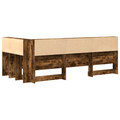 vidaXL Storage Headboard with Shelf Smoked oak 90 cm Engineered wood