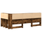 vidaXL Storage Headboard with Shelf Smoked oak 90 cm Engineered wood