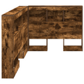 vidaXL Storage Headboard with Shelf Smoked oak 90 cm Engineered wood